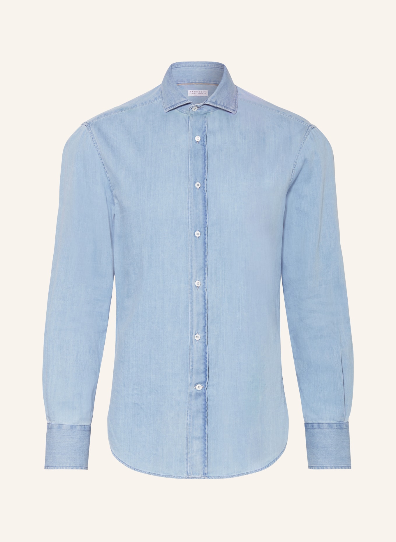 BRUNELLO CUCINELLI Košile Slim Fit v džínovém vzhledu, Barva: C008 DENIM (Obrázek 1)
