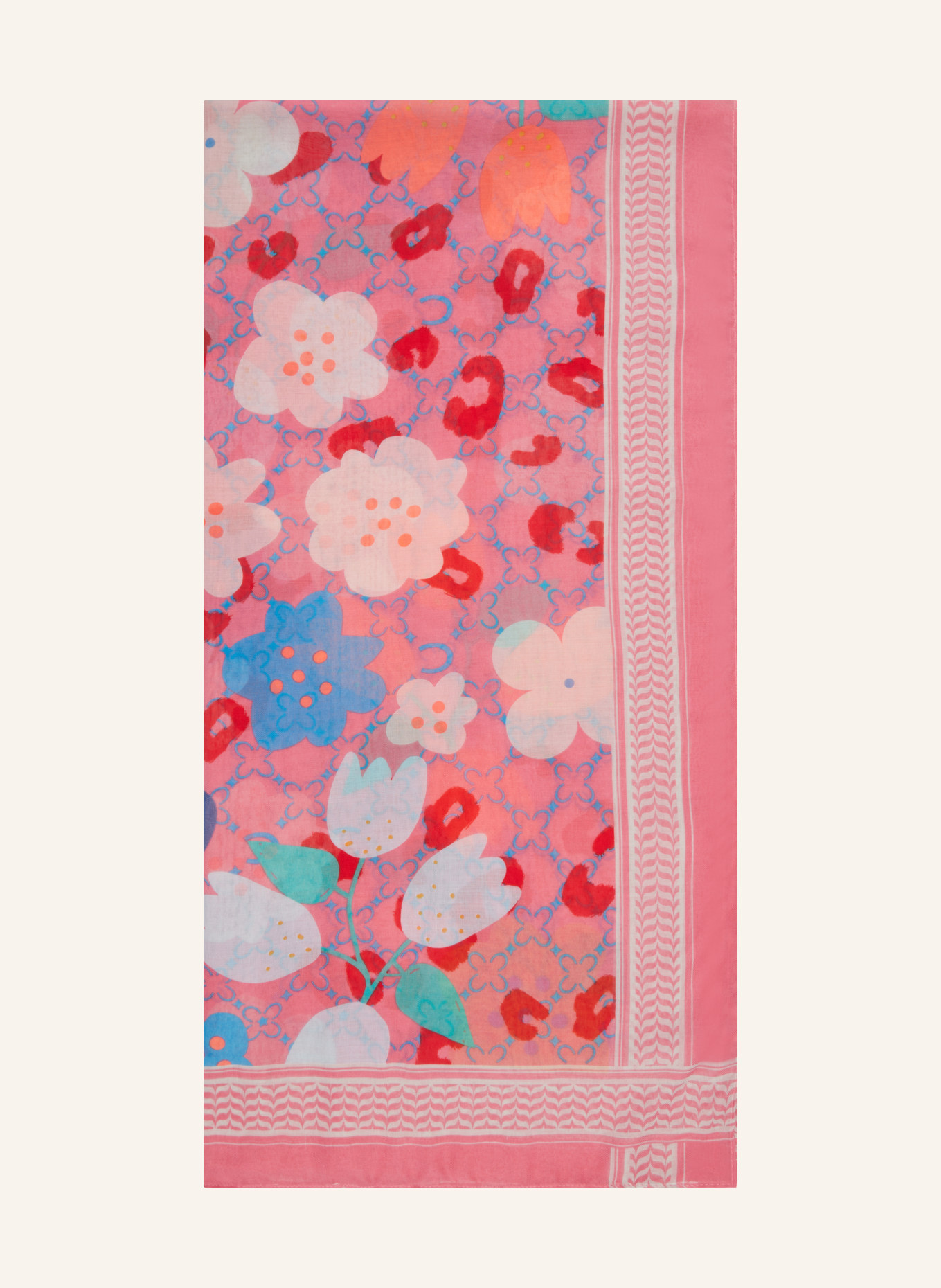 CODELLO Scarf, Color: PINK/ GREEN/ RED (Image 1)