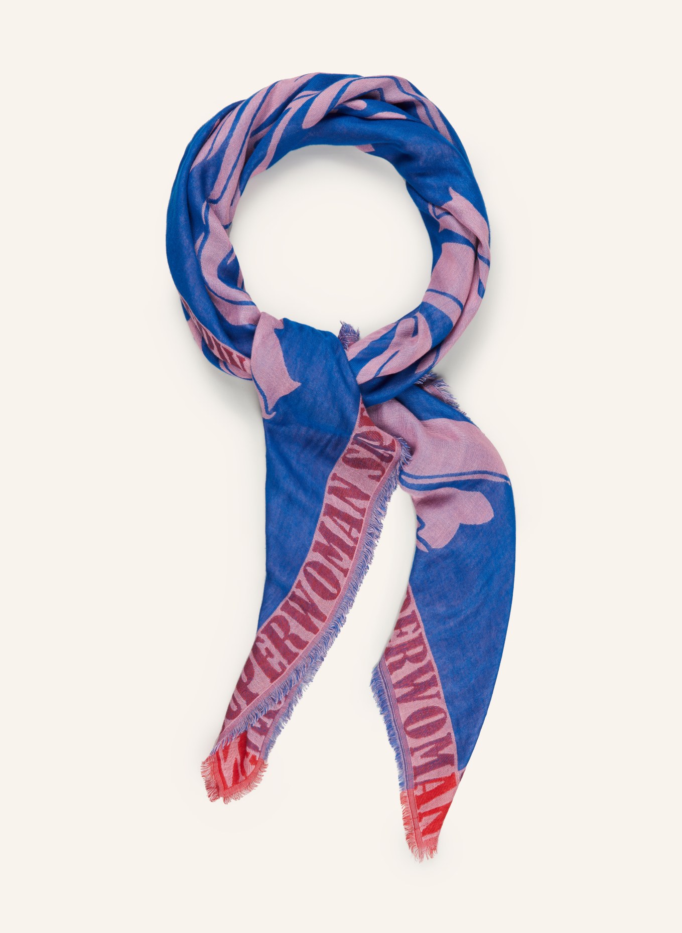 CODELLO Scarf, Color: BLUE/ ROSE/ RED (Image 2)