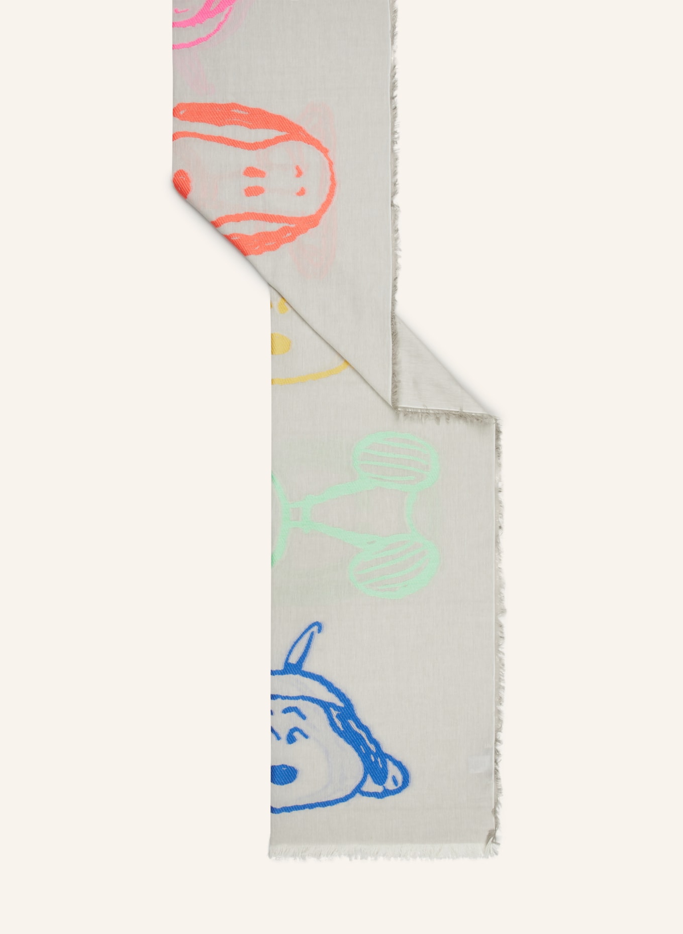CODELLO Schal, Farbe: HELLGRAU/ BLAU/ DUNKELGELB (Bild 2)