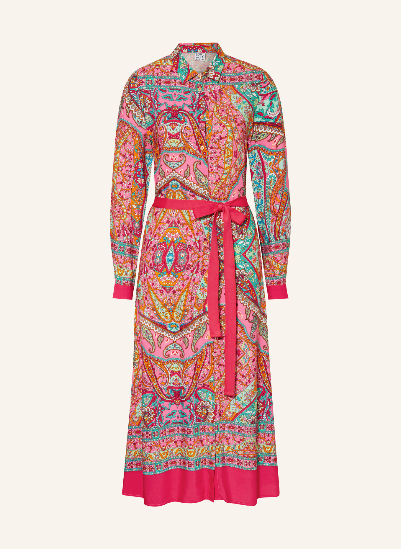 Emily VAN DEN BERGH Shirt dress, Color: PINK/ MINT/ ORANGE (Image 1)