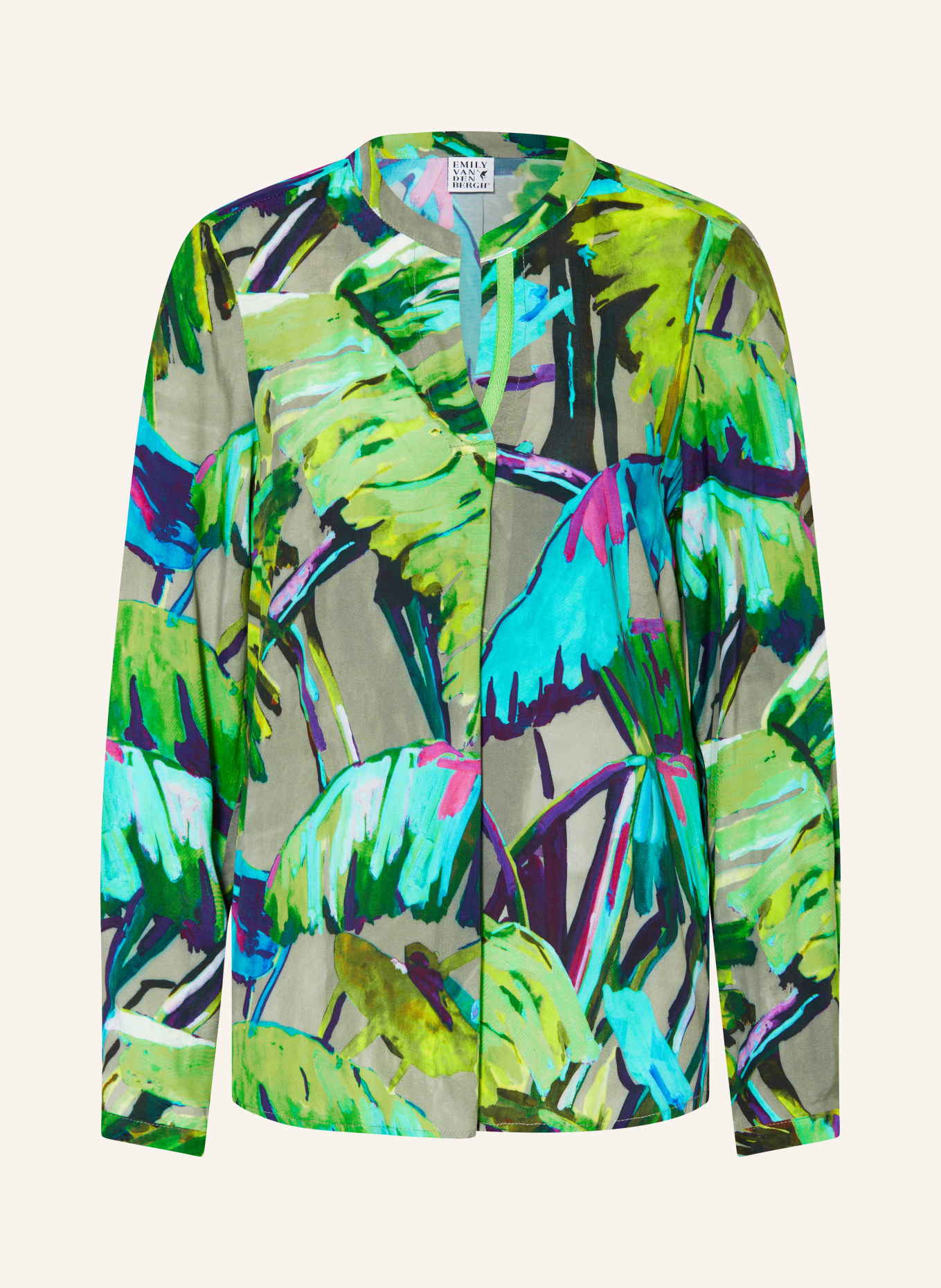 Emily VAN DEN BERGH Shirt blouse, Color: GREEN/ BLUE (Image 1)