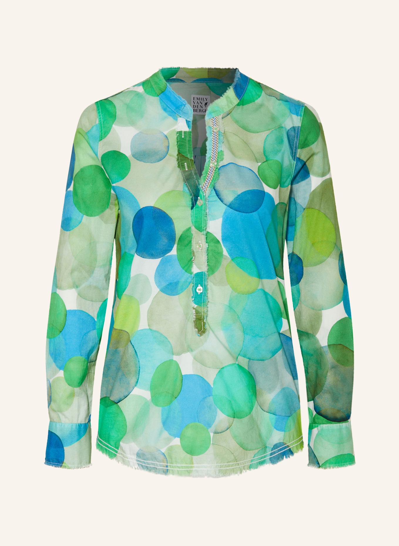 Emily VAN DEN BERGH Shirt blouse, Color: GREEN/ BLUE (Image 1)