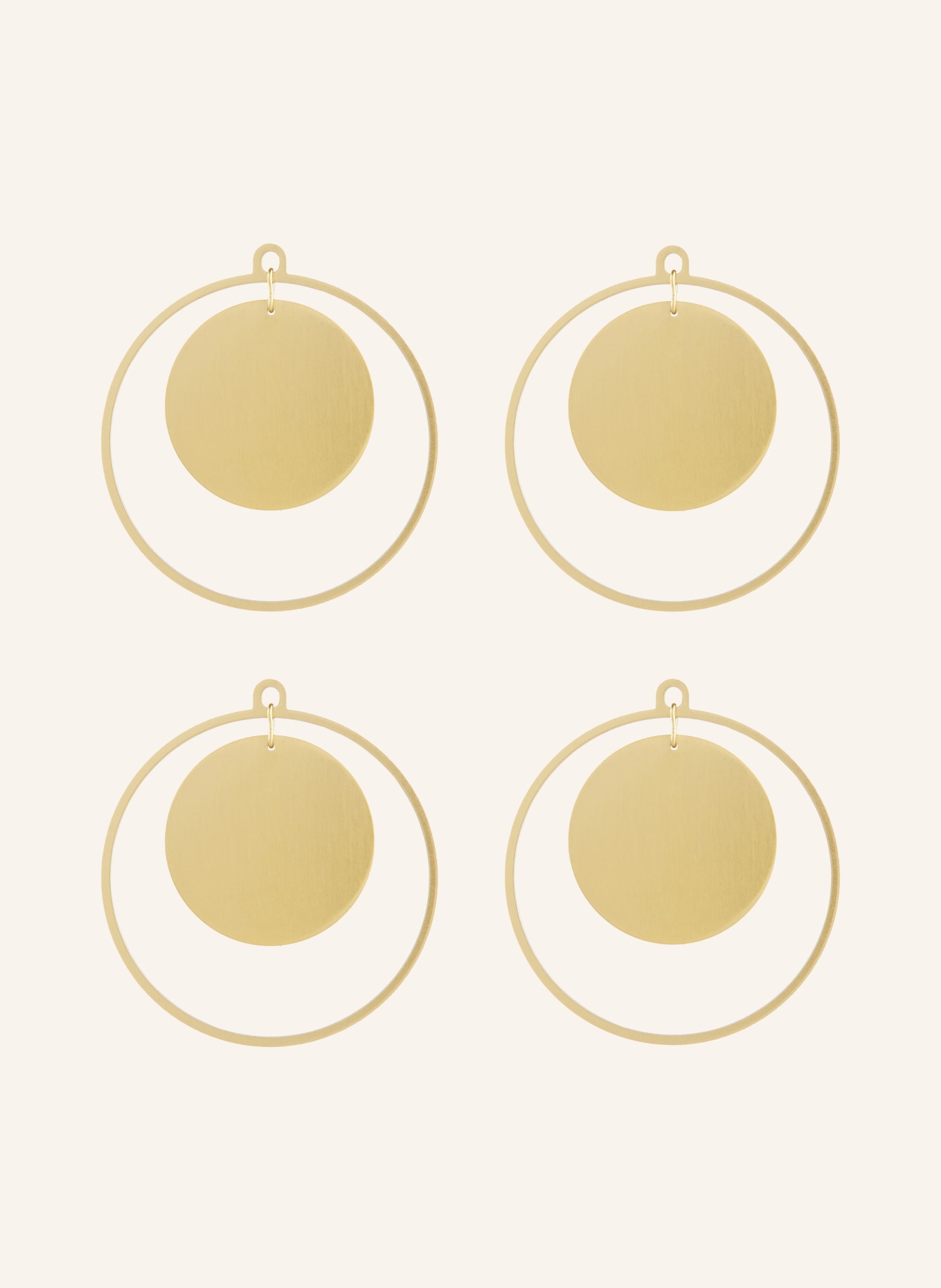 blomus 4er-Set Dekoanhänger KITAI: GOLD