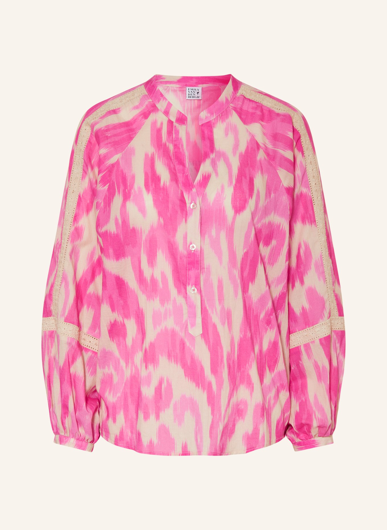 Emily VAN DEN BERGH Shirt blouse, Color: PINK/ LIGHT BROWN (Image 1)
