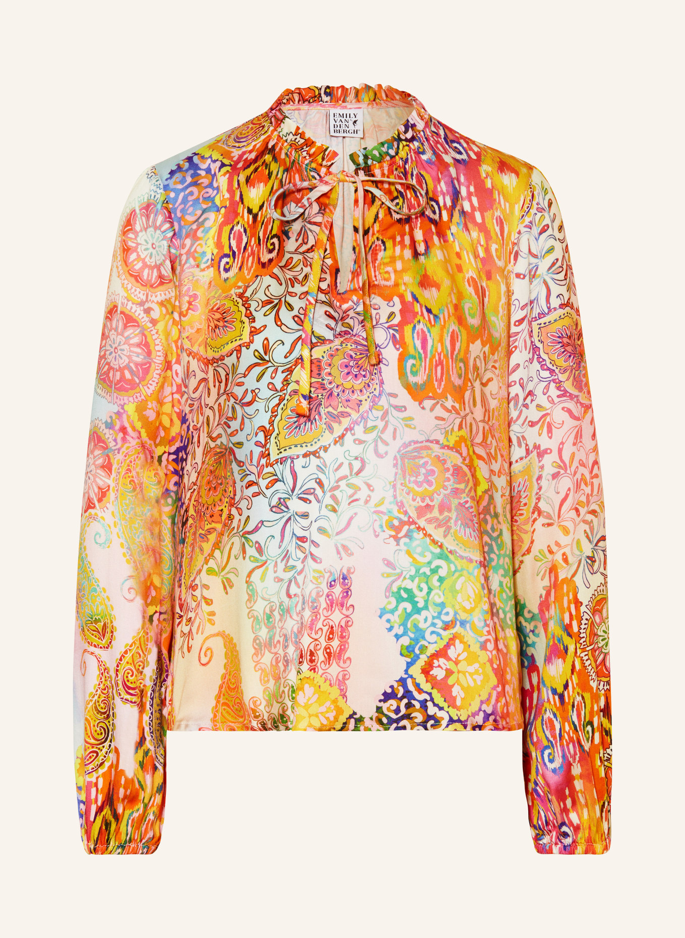 Emily VAN DEN BERGH Shirt blouse, Color: ORANGE/ LIGHT PINK/ LIGHT GREEN (Image 1)