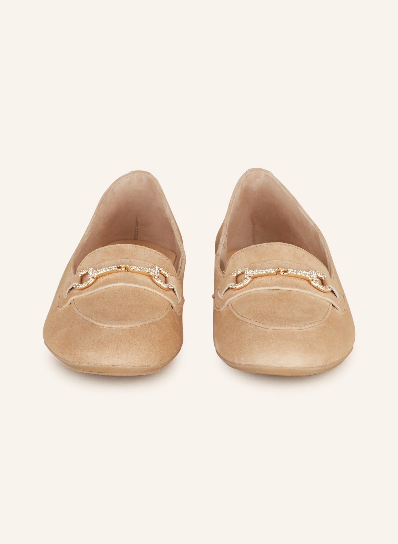 paul green Loafers with decorative gems, Color: BEIGE (Image 3)