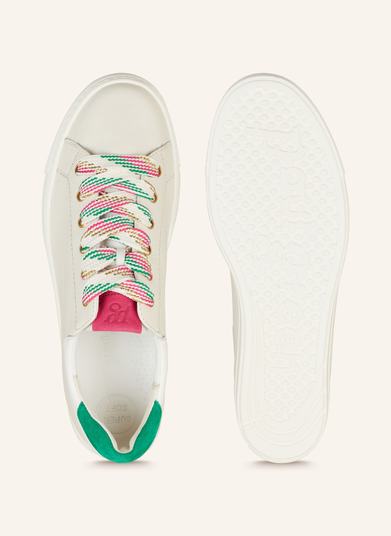 paul green Sneakersy s třpytivou přízí, Barva: SVĚTLE ŠEDÁ/ ZELENÁ (Obrázek 5)