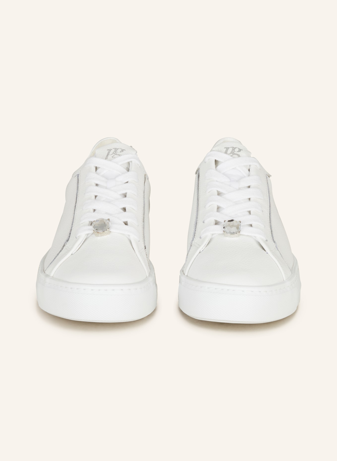 paul green Sneakers with glitter thread and decorative gems, Color: WHITE (Image 3)
