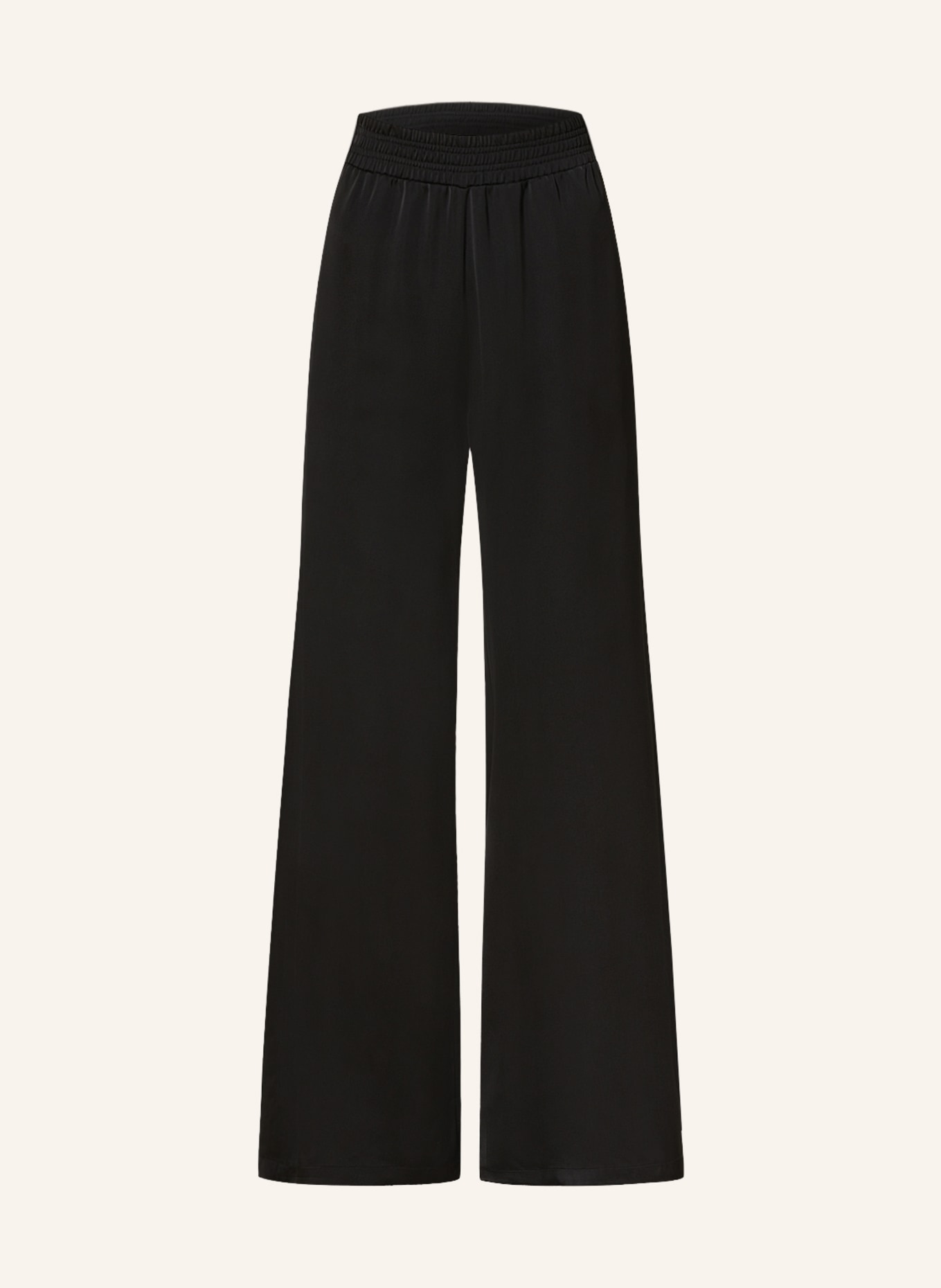 FABIANA FILIPPI Wide leg trousers in satin, Color: BLACK (Image 1)
