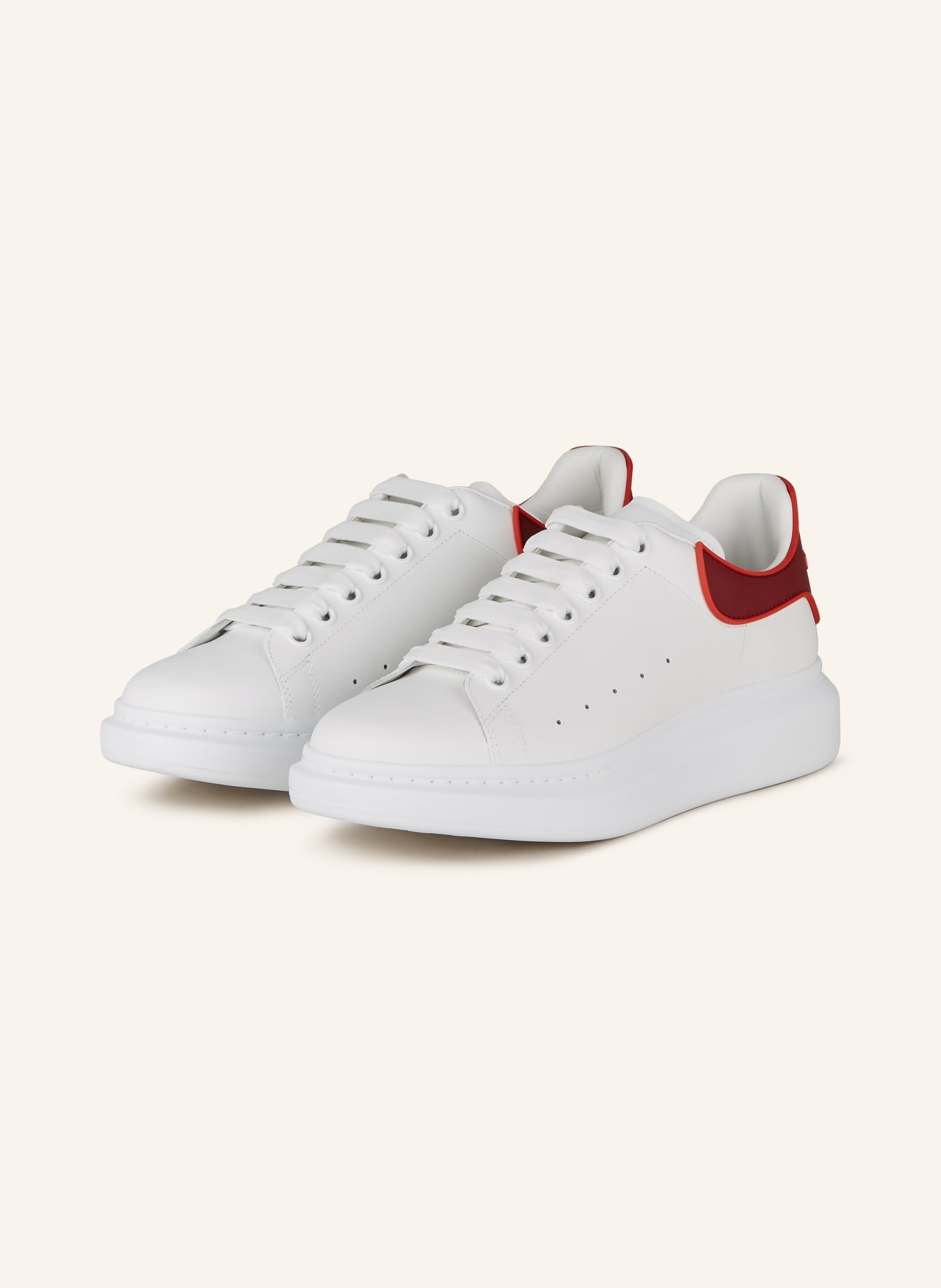 Alexander McQUEEN Sneakers in white/ dark red