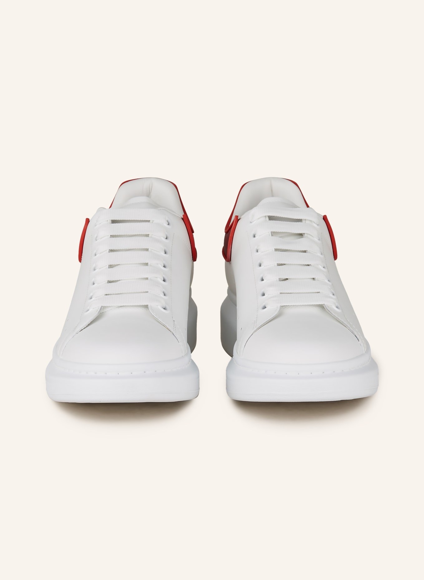 ALEXANDER MCQUEEN: Larry leather sneakers - Red | ALEXANDER MCQUEEN sneakers  553680WHGP7 online at GIGLIO.COM