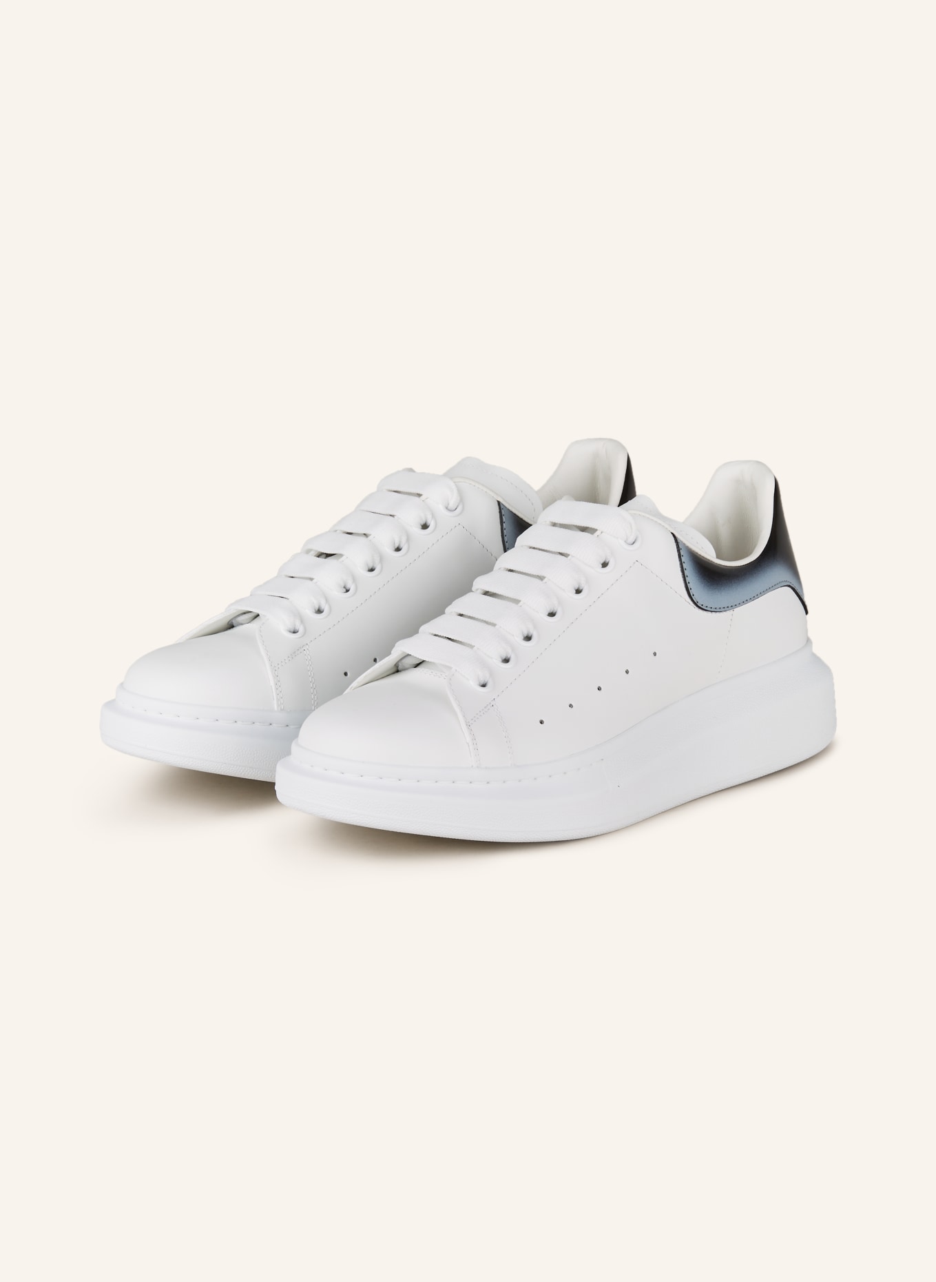 Alexander McQUEEN Sneakers, Color: WHITE/ BLACK/ SILVER (Image 1)