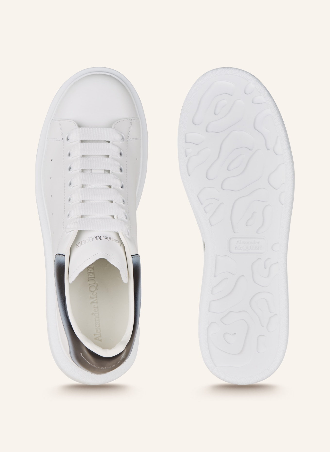 Alexander McQUEEN Sneakers in white/ black/ silver