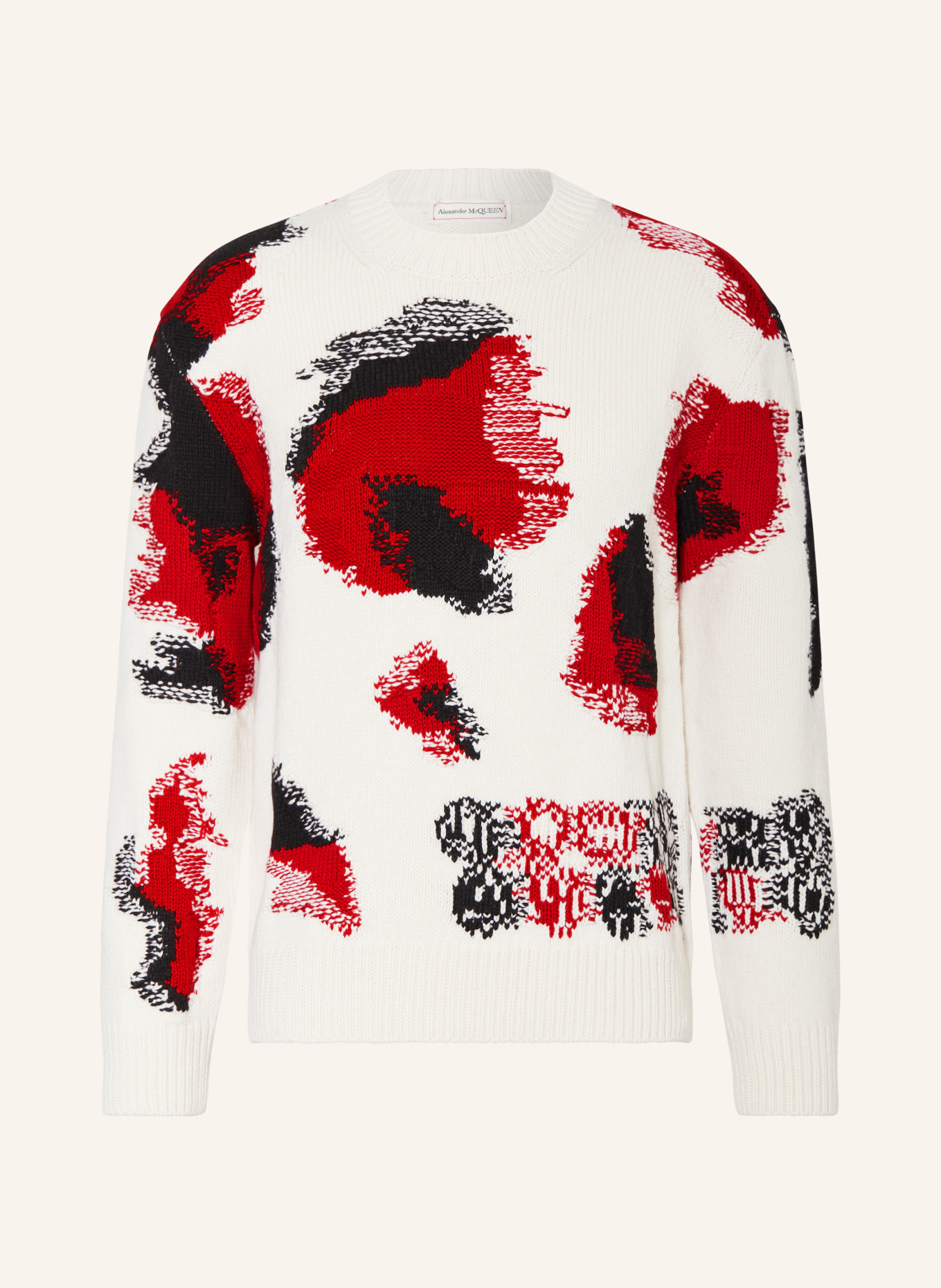 Alexander McQUEEN Sweater, Color: CREAM/ DARK RED/ BLACK (Image 1)