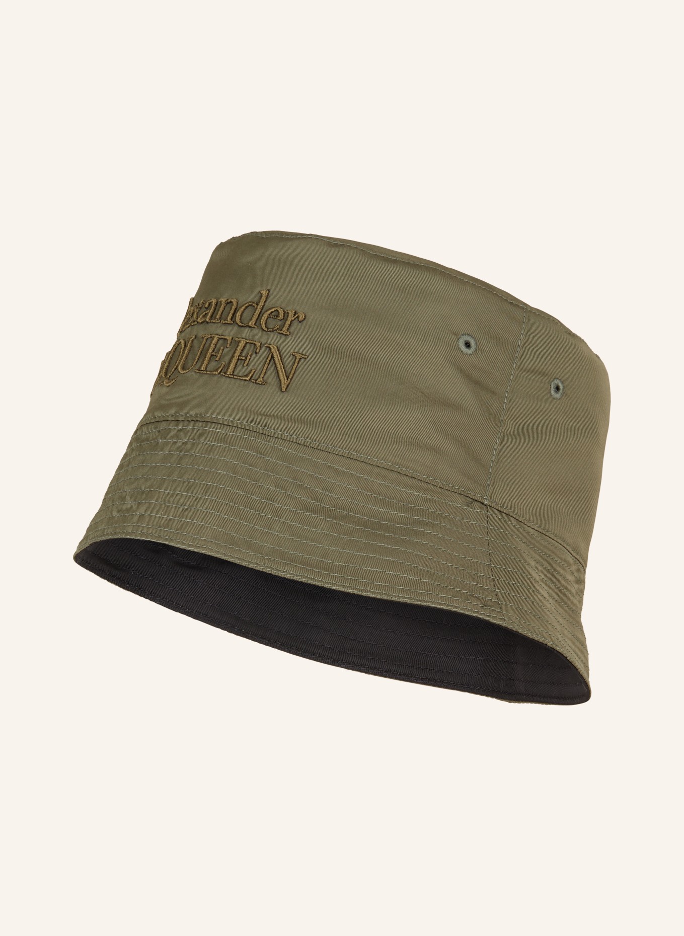 Alexander McQUEEN Oboustranný klobouk Bucket Hat, Barva: KHAKI/ ČERNÁ (Obrázek 2)