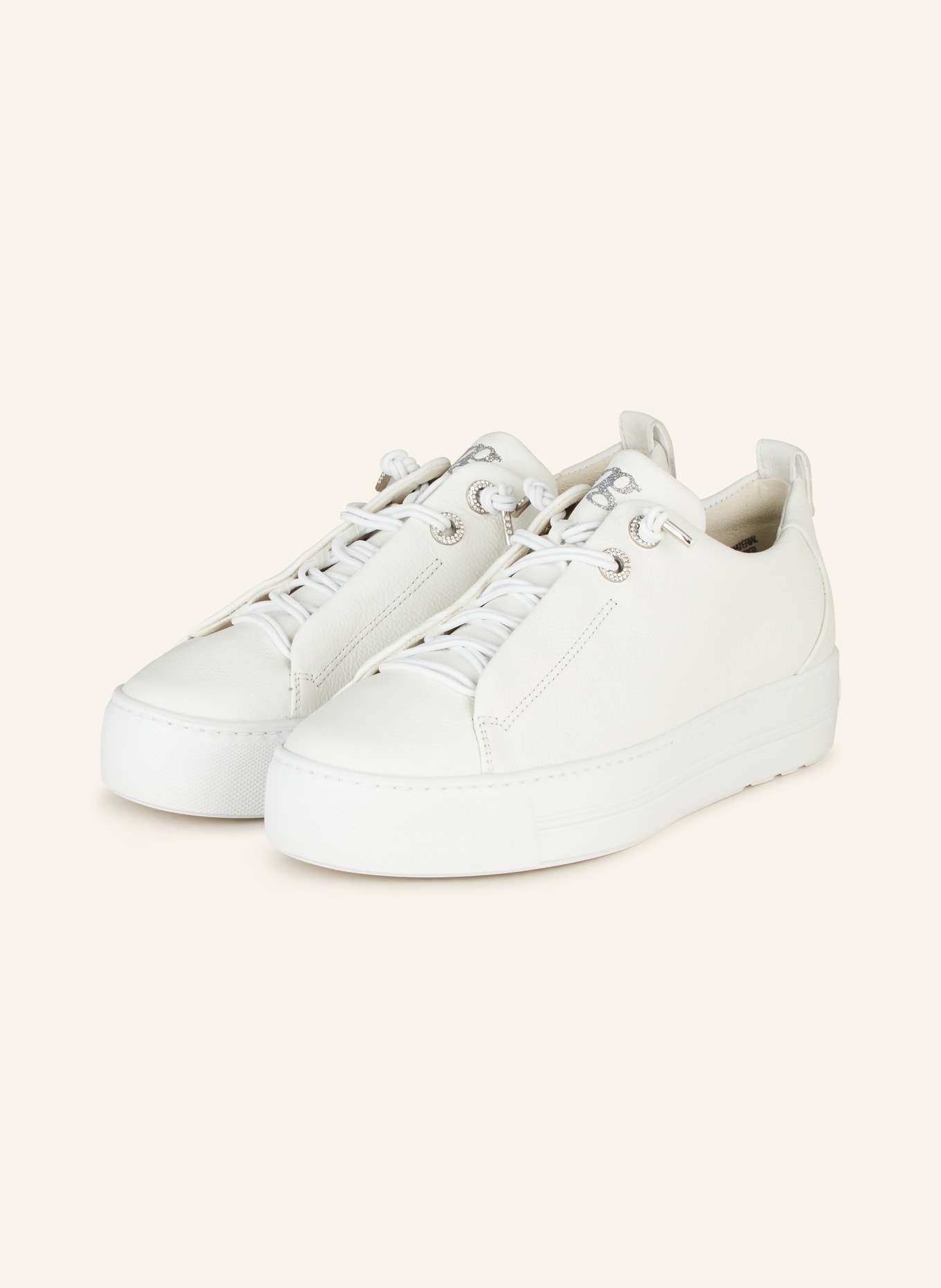 paul green Sneakers with decorative gems, Color: WHITE (Image 1)