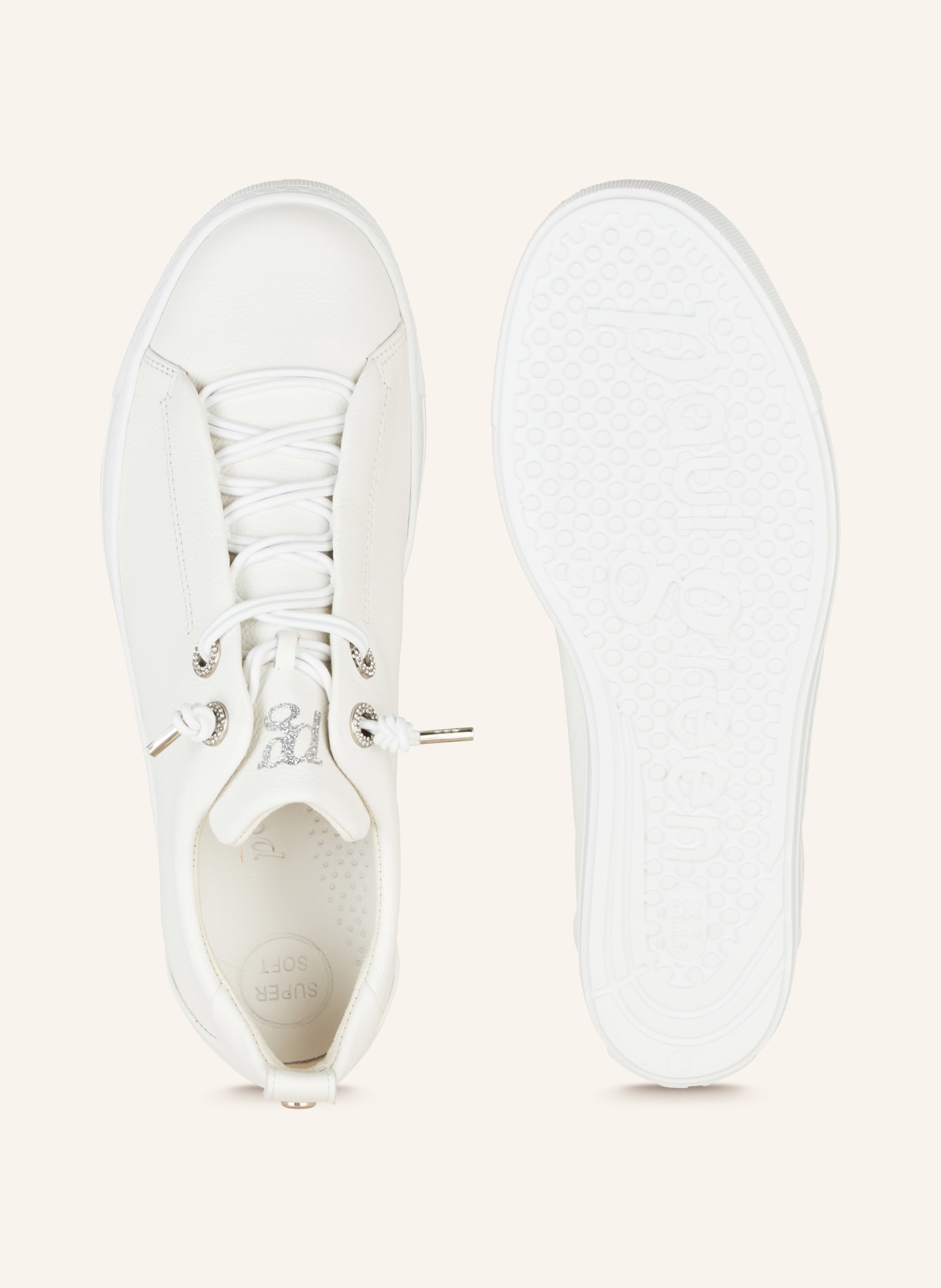paul green Sneakers with decorative gems, Color: WHITE (Image 5)