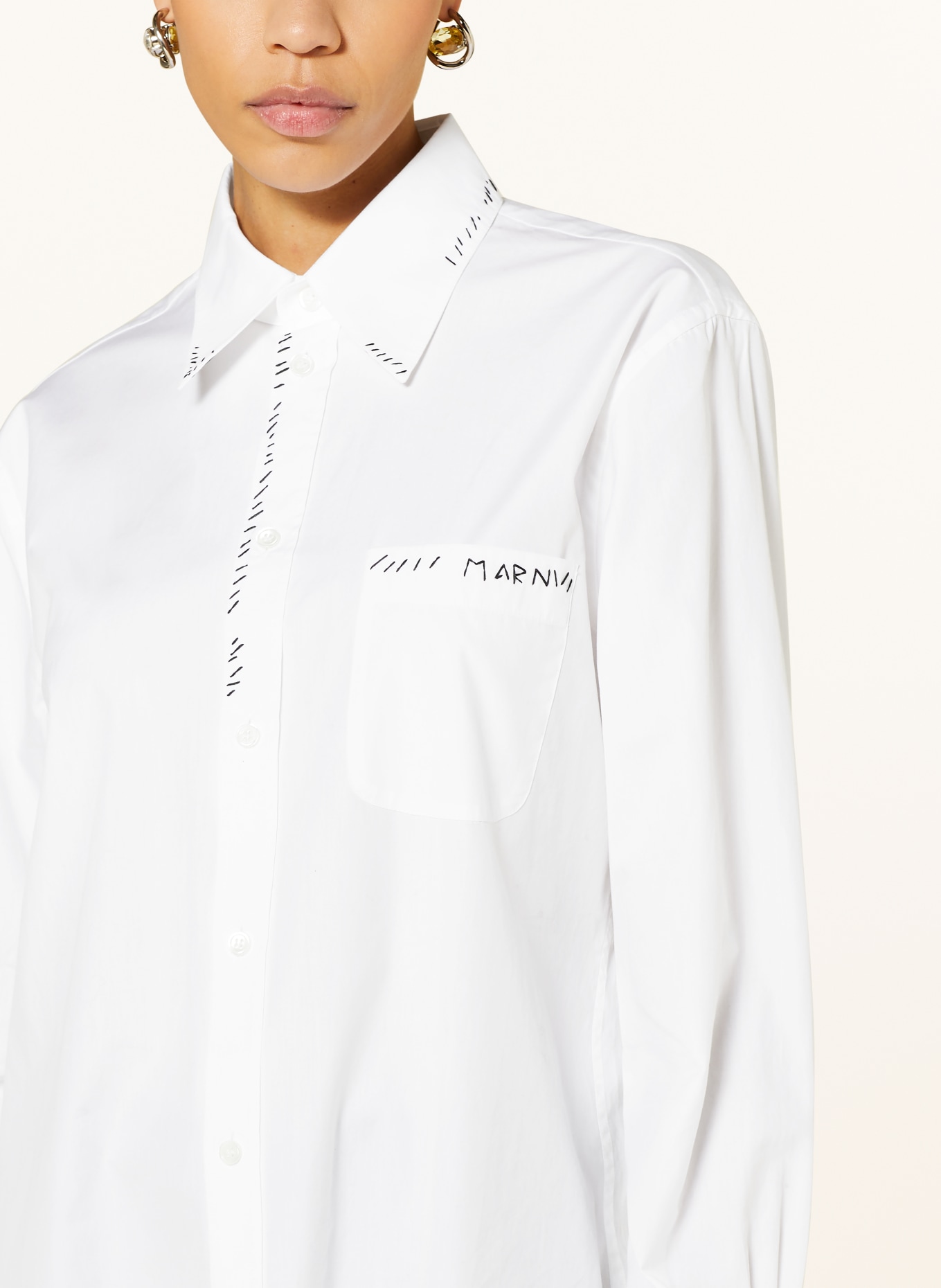 MARNI Shirt blouse, Color: WHITE (Image 4)