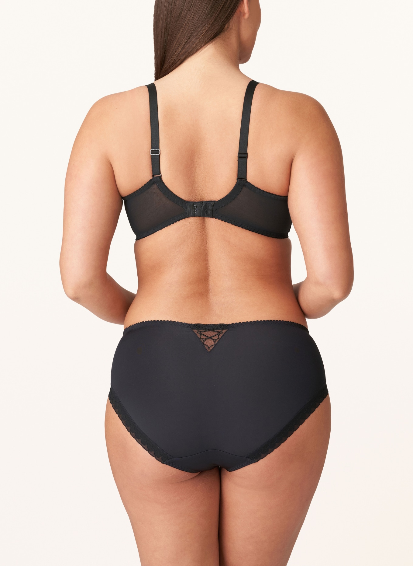 PrimaDonna High-waisted brief LIVONIA in satin, Color: BLACK (Image 3)