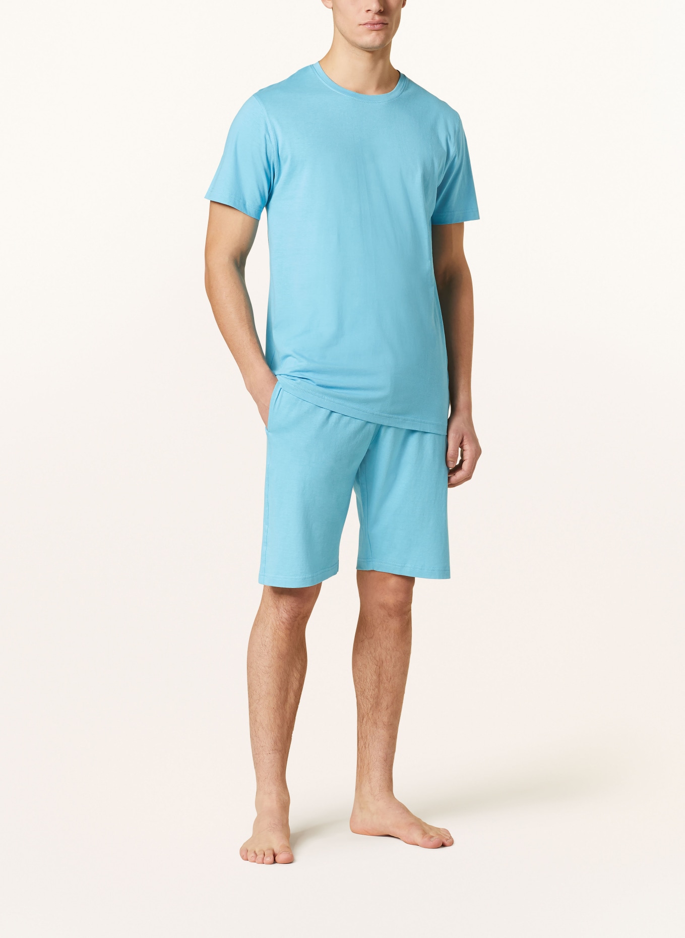 STROKESMAN'S Pajama shorts, Color: LIGHT BLUE (Image 2)