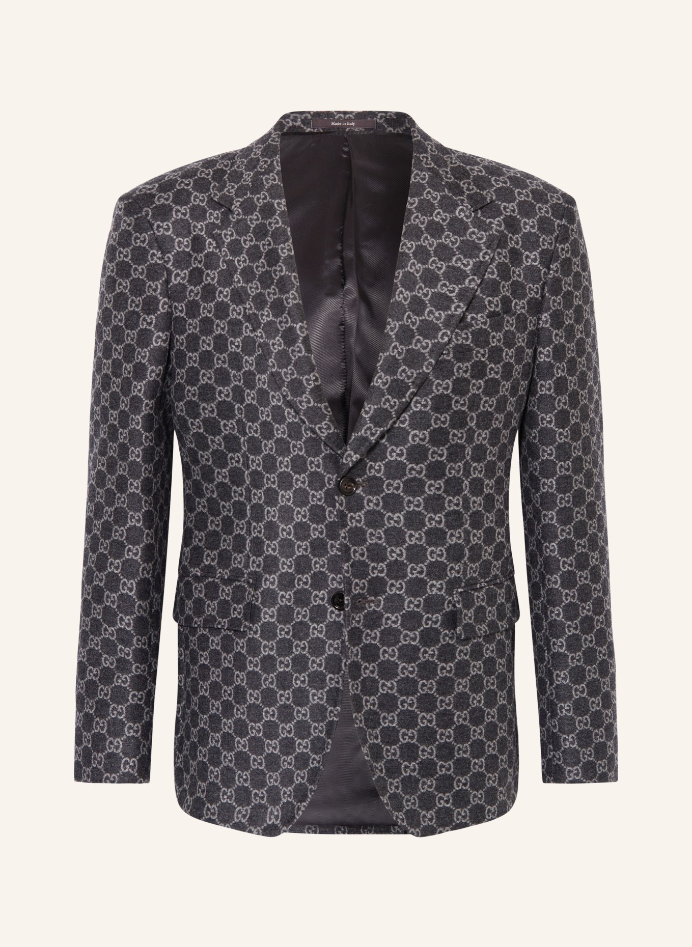 GUCCI Flannel tailored jacket slim fit, Color: DARK GRAY (Image 1)