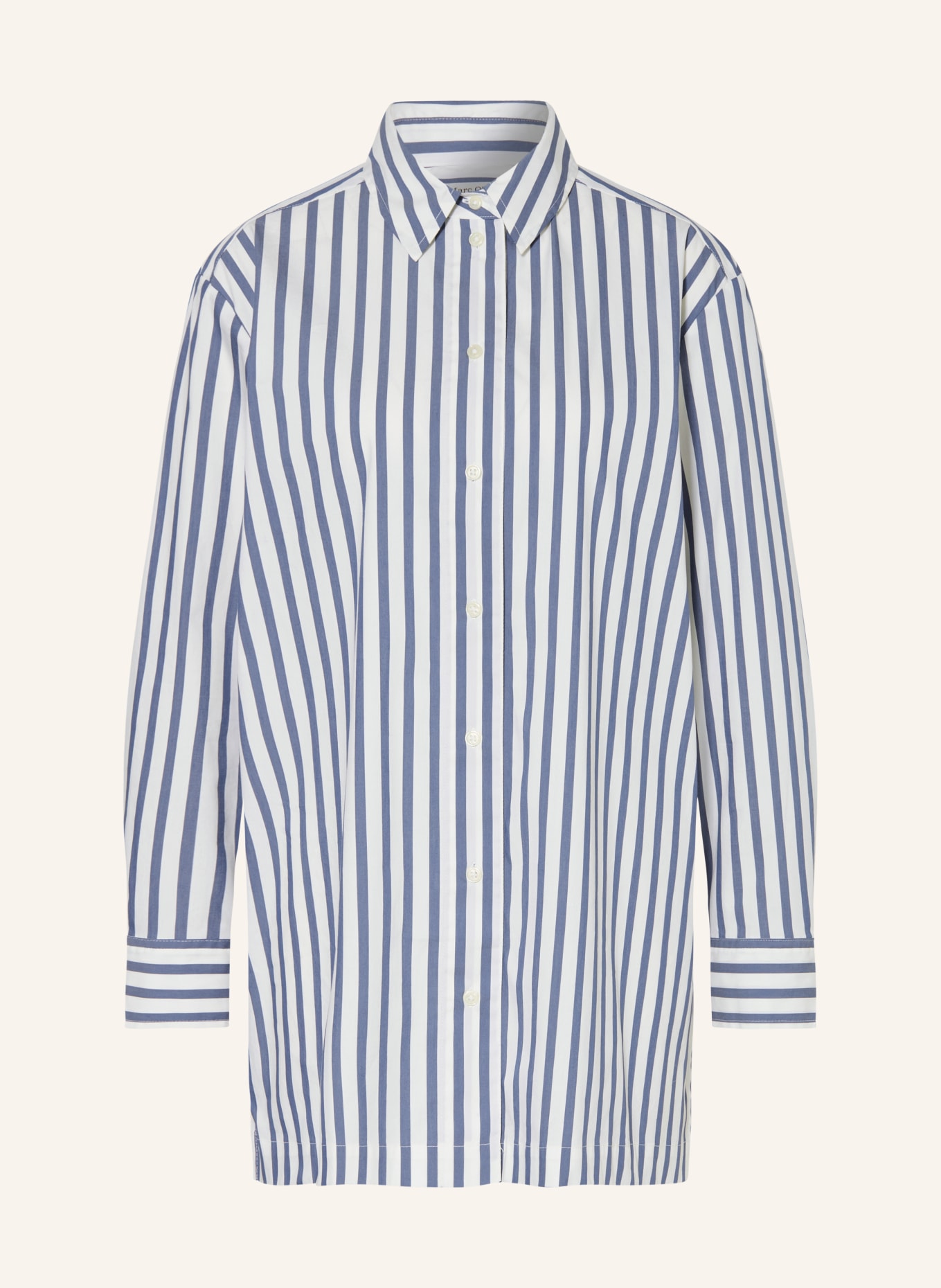 Marc O'Polo Shirt blouse, Color: WHITE/ BLUE (Image 1)