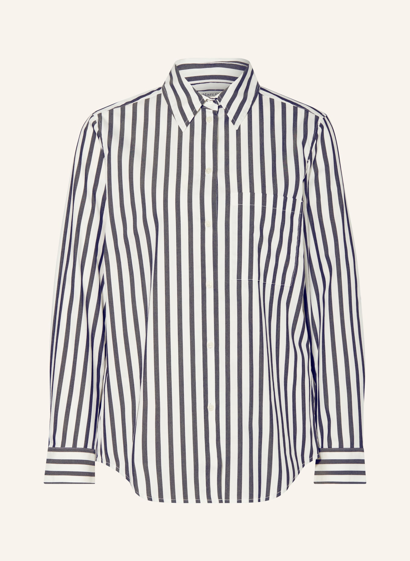 Marc O'Polo Shirt blouse, Color: WHITE/ DARK GRAY (Image 1)