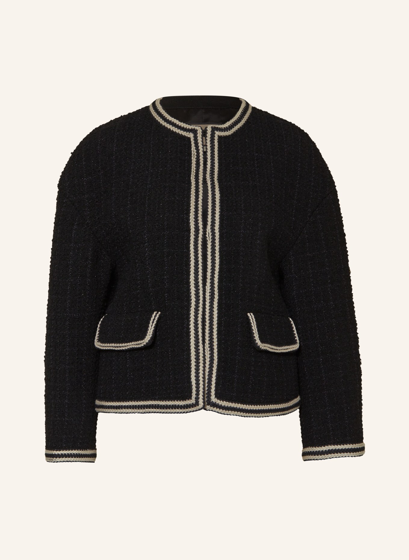 GUCCI Boxy jacket DAMIER made of tweed, Color: BLACK/ WHITE (Image 1)