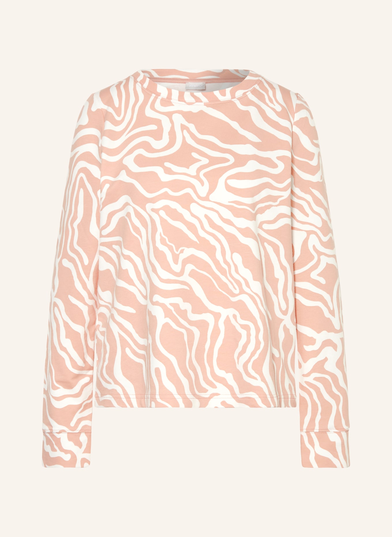 mey Lounge shirt series NEELE, Color: SALMON/ WHITE (Image 1)