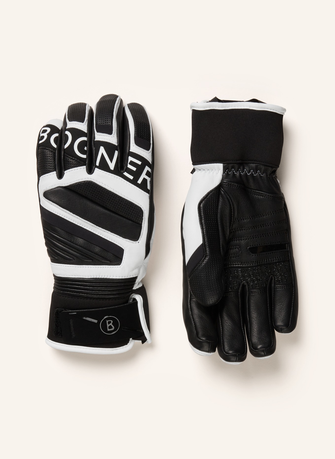 BOGNER Ski gloves SILVAN, Color: BLACK/ WHITE (Image 1)