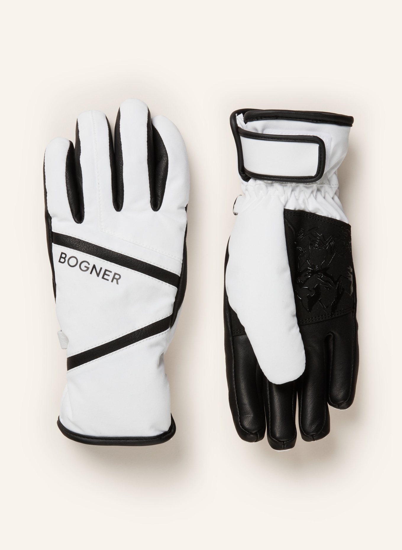 BOGNER Ski gloves HILLA, Color: WHITE/ BLACK (Image 1)