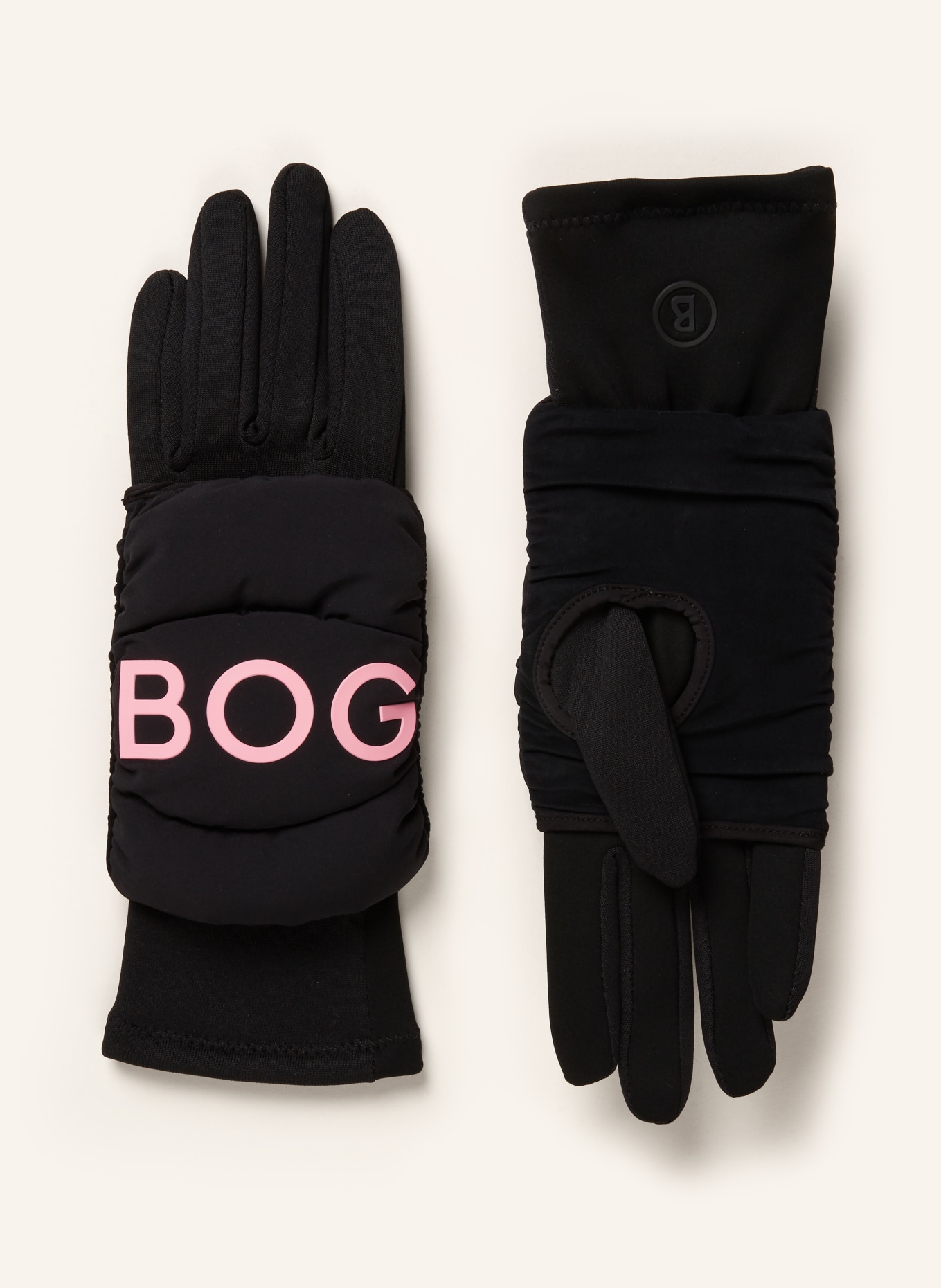 BOGNER 2-in-1-Handschuhe TOUCH mit Touchscreen-Funktion, Farbe: SCHWARZ/ ROSA (Bild 1)