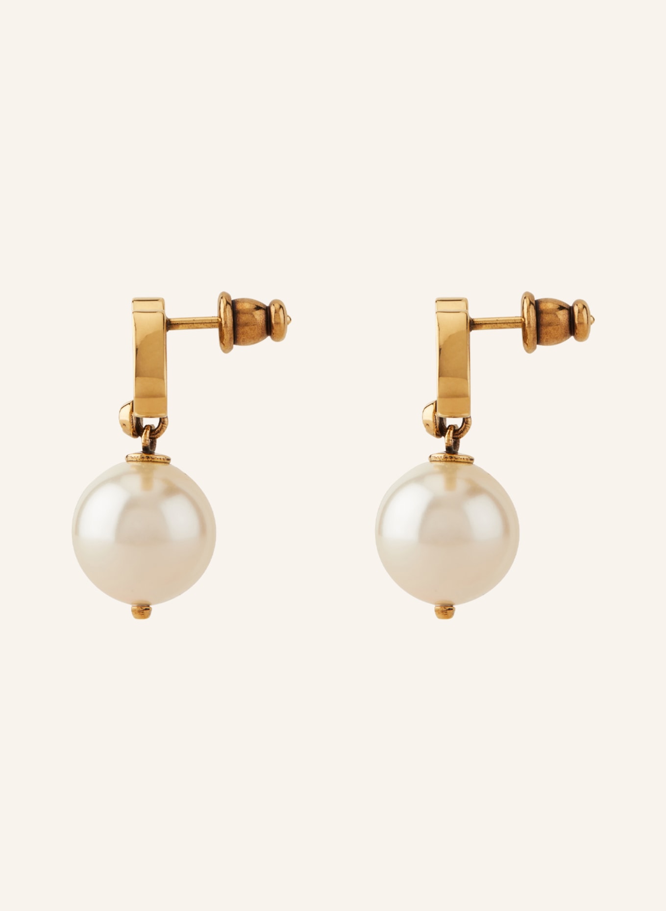 Alexander McQUEEN Dangle earrings, Color: GOLD/ WHITE (Image 2)