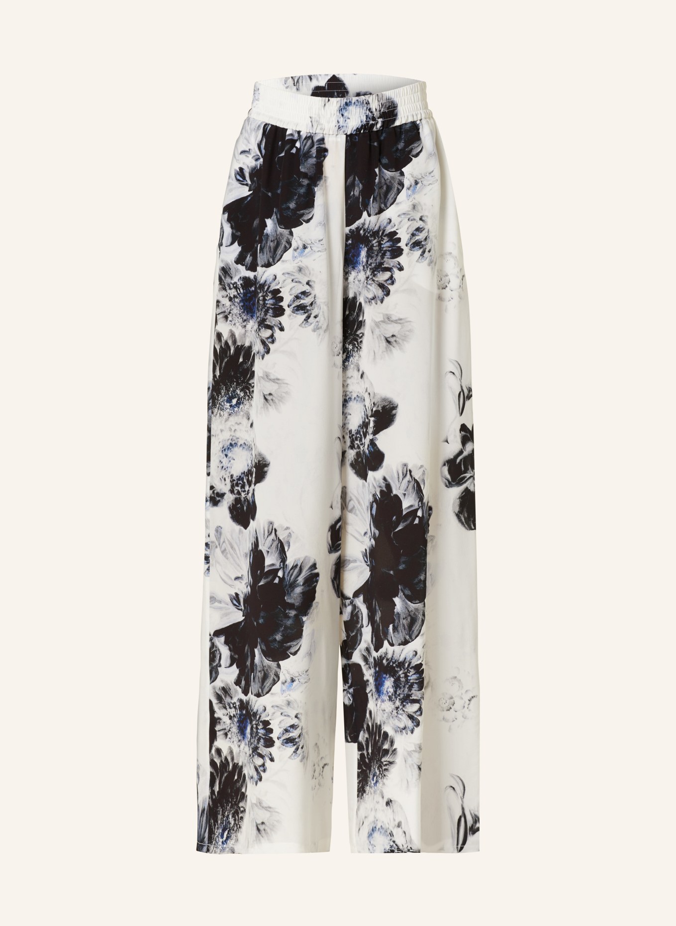 Alexander McQUEEN Silk pants, Color: ECRU/ BLACK (Image 1)