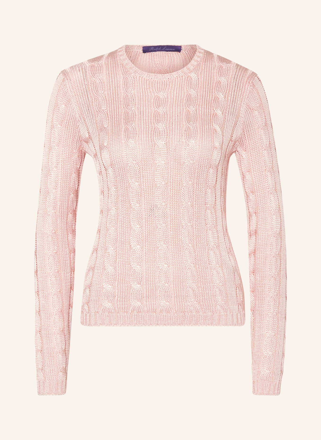 RALPH LAUREN Collection Sweter z jedwabiu, Kolor: JASNORÓŻOWY (Obrazek 1)