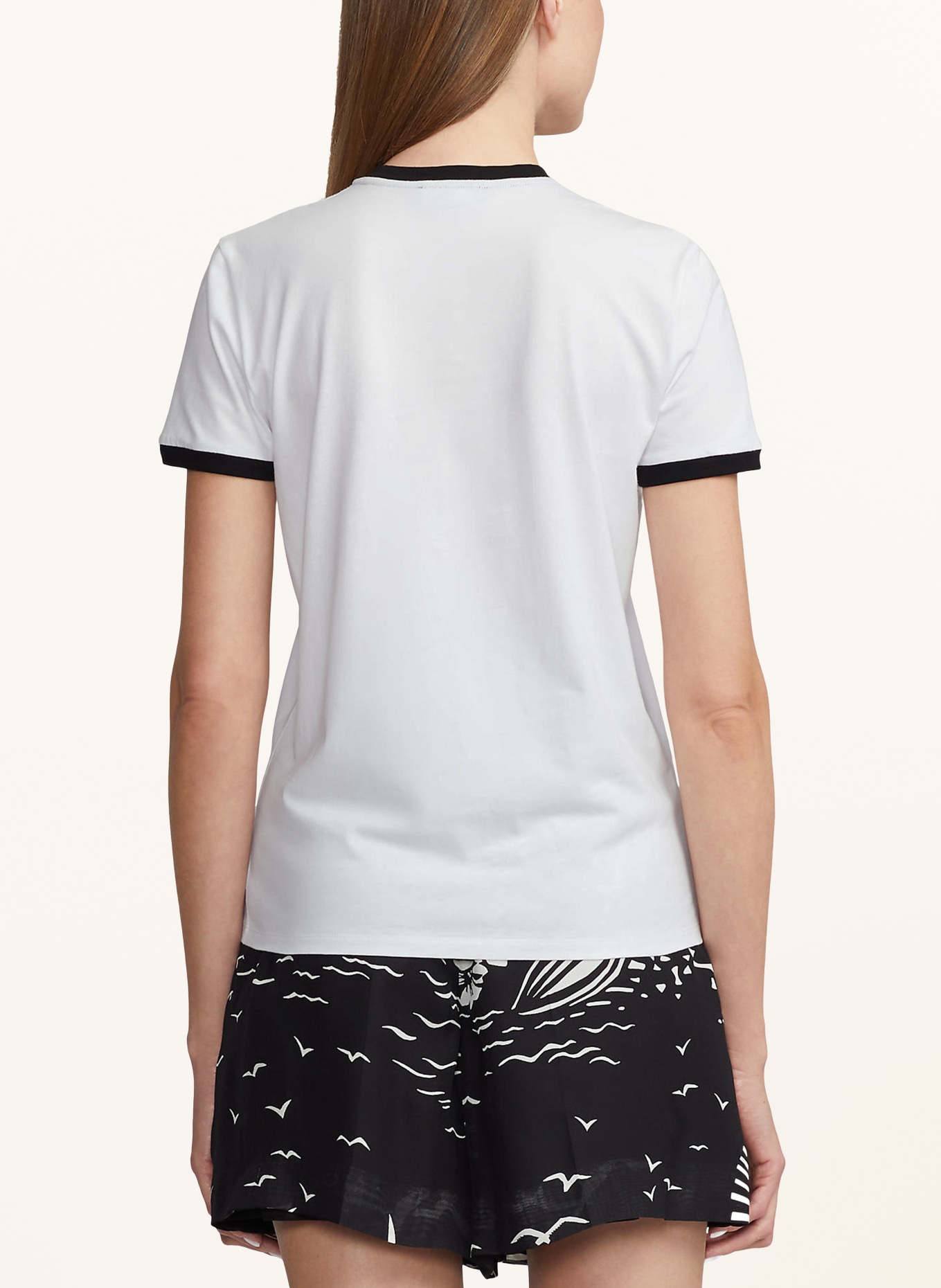 RALPH LAUREN Collection T-shirt with decorative gems, Color: WHITE/ BLACK (Image 3)