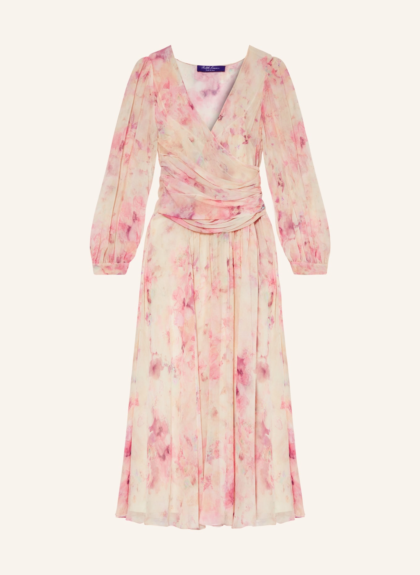 RALPH LAUREN Collection Silk dress, Color: LIGHT PINK/ PURPLE/ MINT (Image 1)