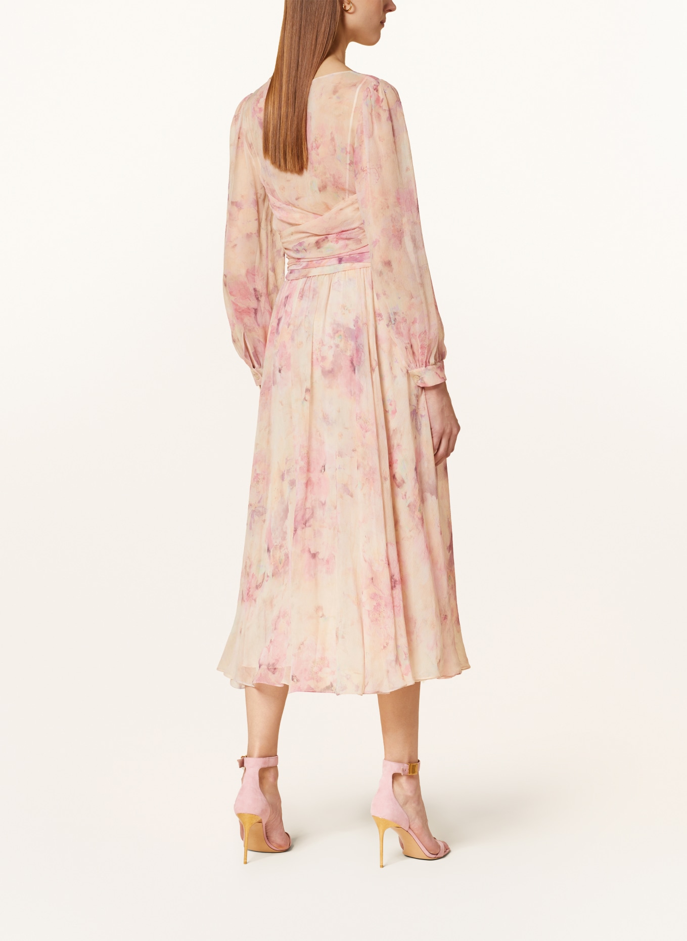 RALPH LAUREN Collection Silk dress, Color: LIGHT PINK/ PURPLE/ MINT (Image 3)