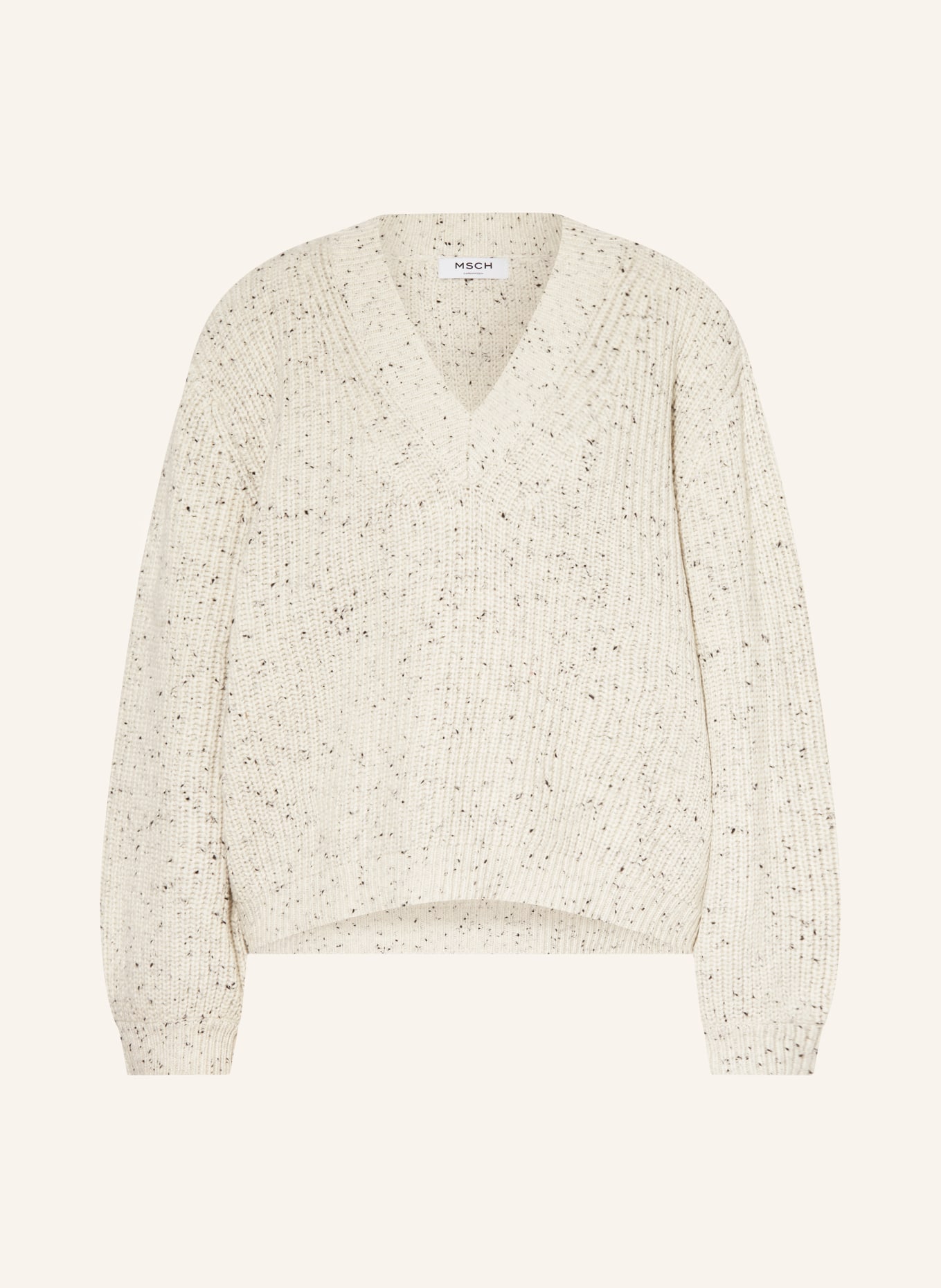 MSCH COPENHAGEN Sweater MSCHLUCINA, Color: ECRU/ DARK GRAY (Image 1)