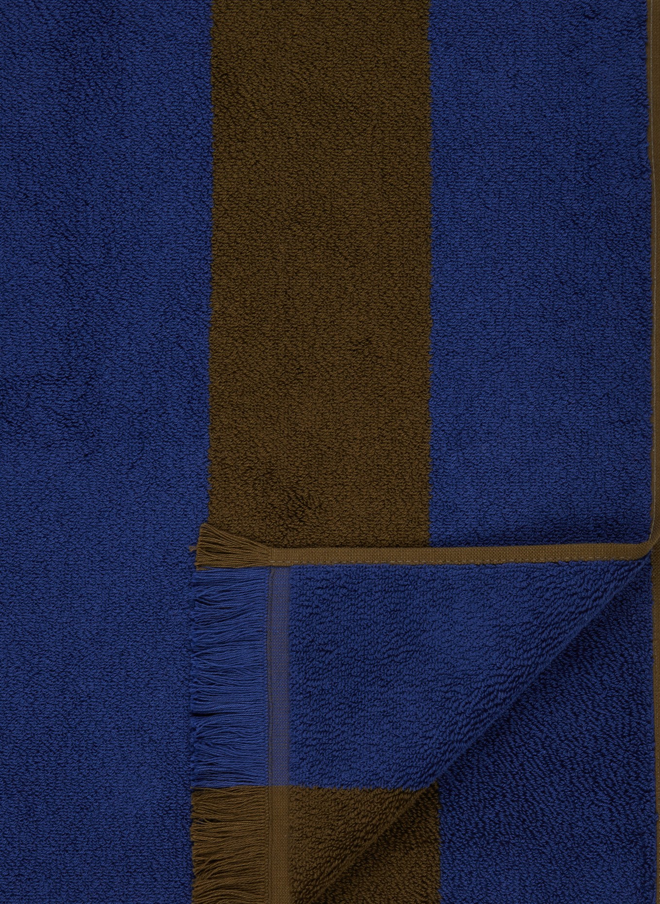 Ferm LIVING Towel ALEE, Color: BLUE/ DARK GRAY (Image 3)