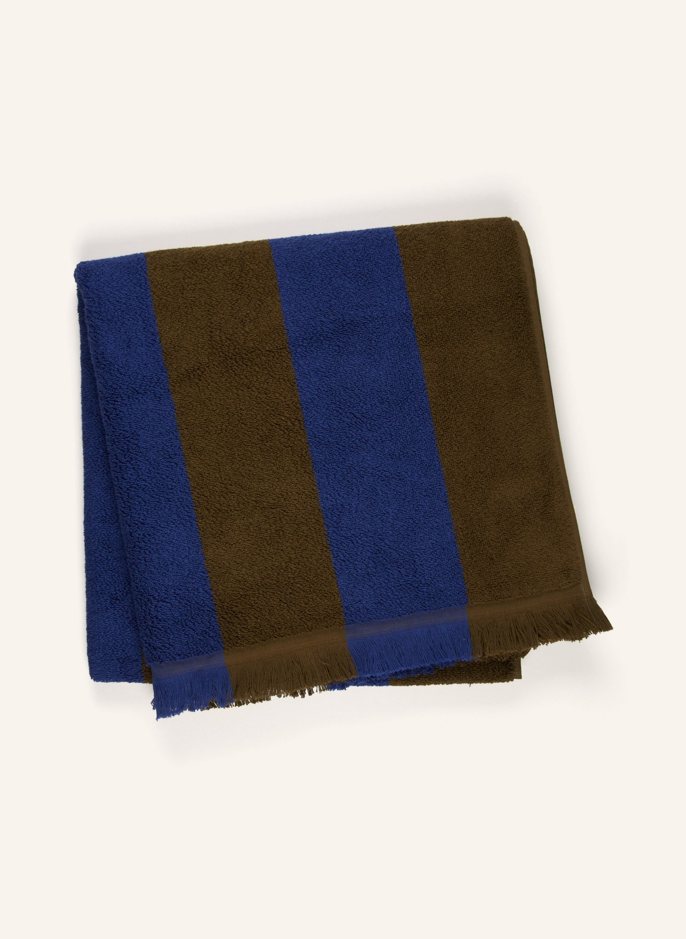 Ferm LIVING Bath towel ALEE, Color: BLUE/ DARK GRAY (Image 2)