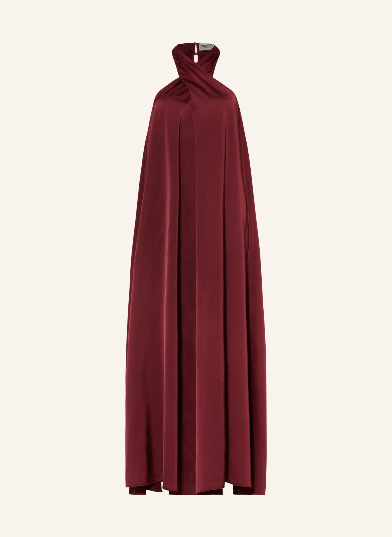 ESSENTIEL ANTWERP Satin dress FINCH, Color: DARK RED (Image 1)