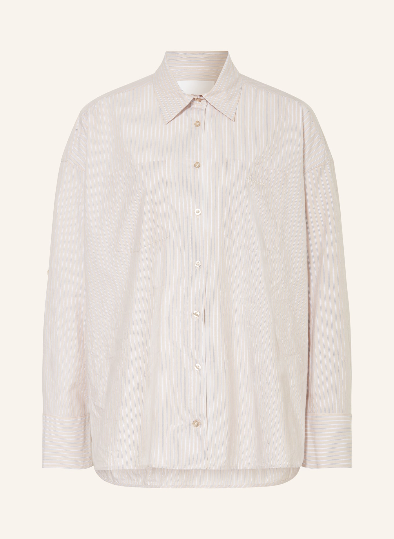 REMAIN Shirt blouse, Color: LIGHT BROWN/ WHITE/ GRAY (Image 1)