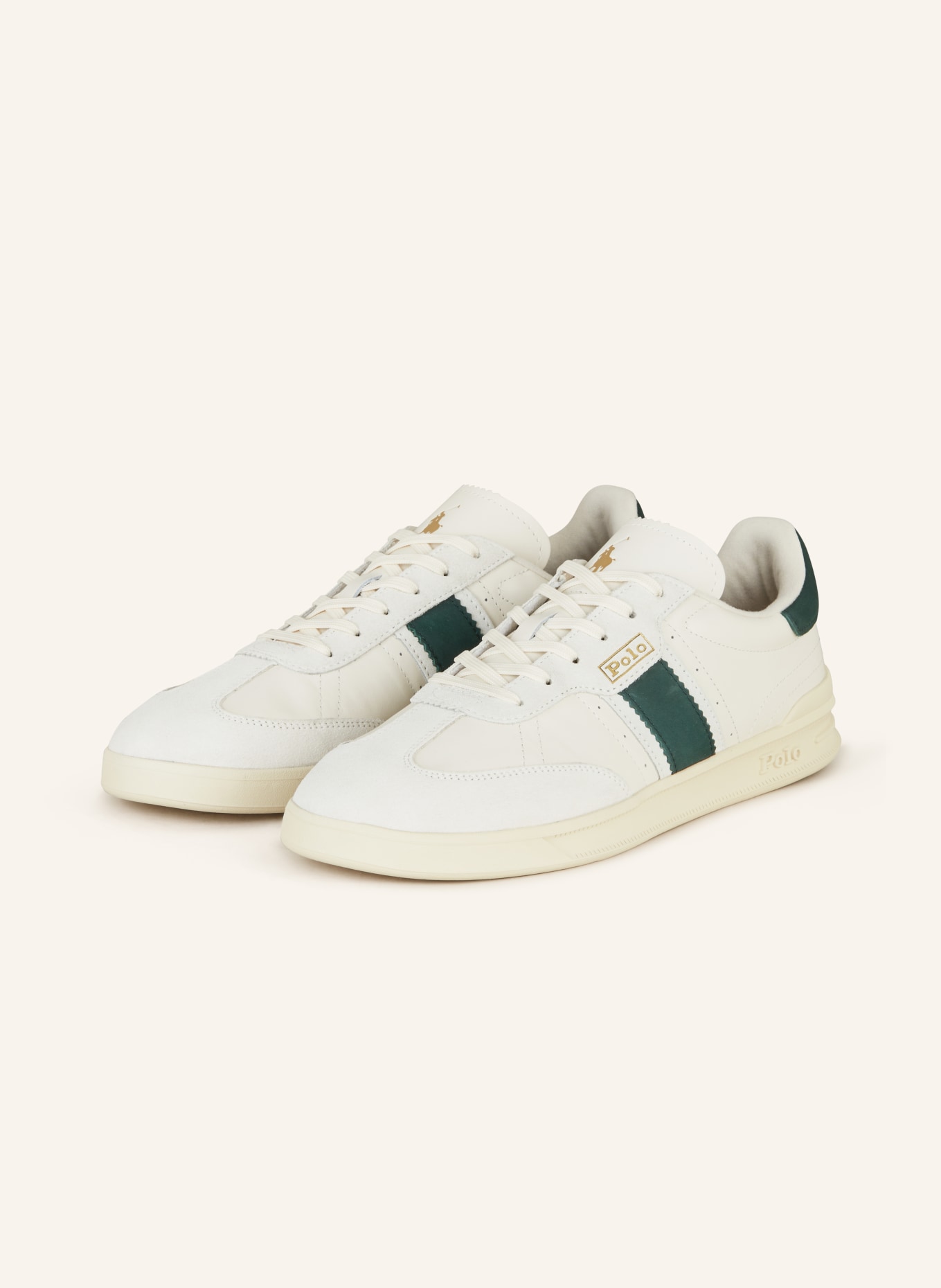 POLO RALPH LAUREN Sneakers, Color: WHITE/ DARK GREEN (Image 1)