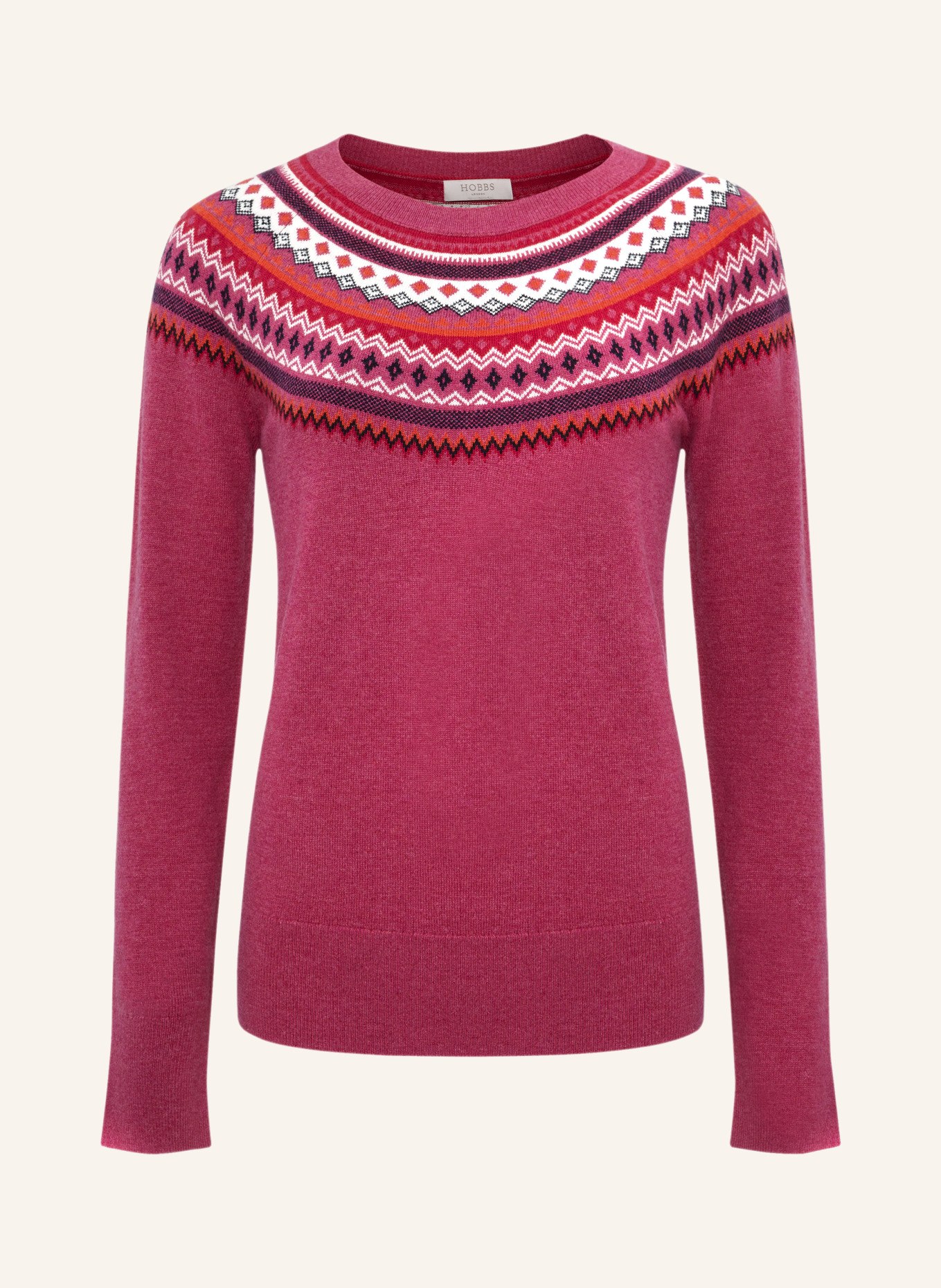 HOBBS Sweater GRETA, Color: PINK/ ECRU/ BLACK (Image 1)