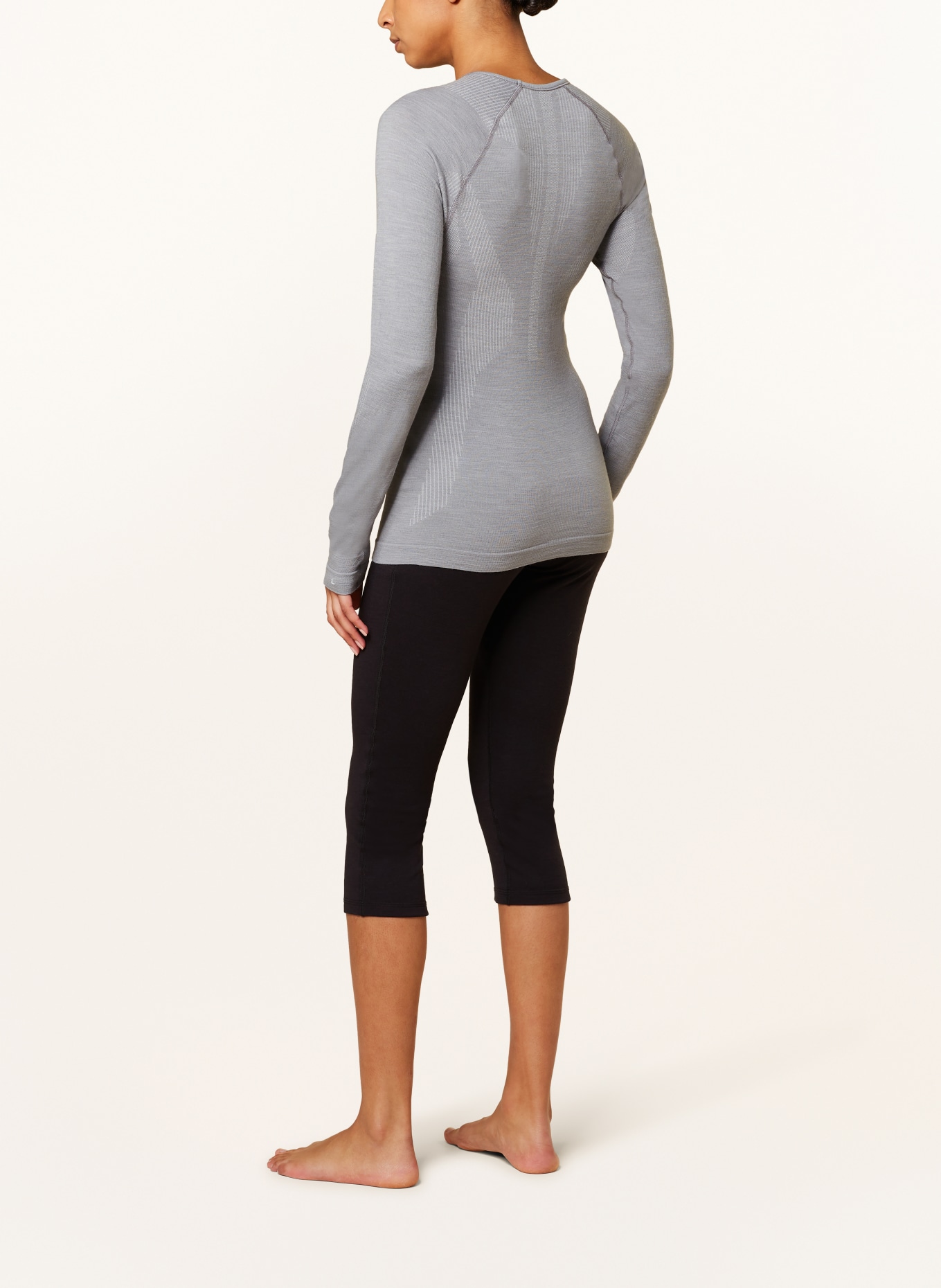 FALKE Funktionswäsche-Shirt WOOL-TECH mit Merinowolle: HELLGRAU