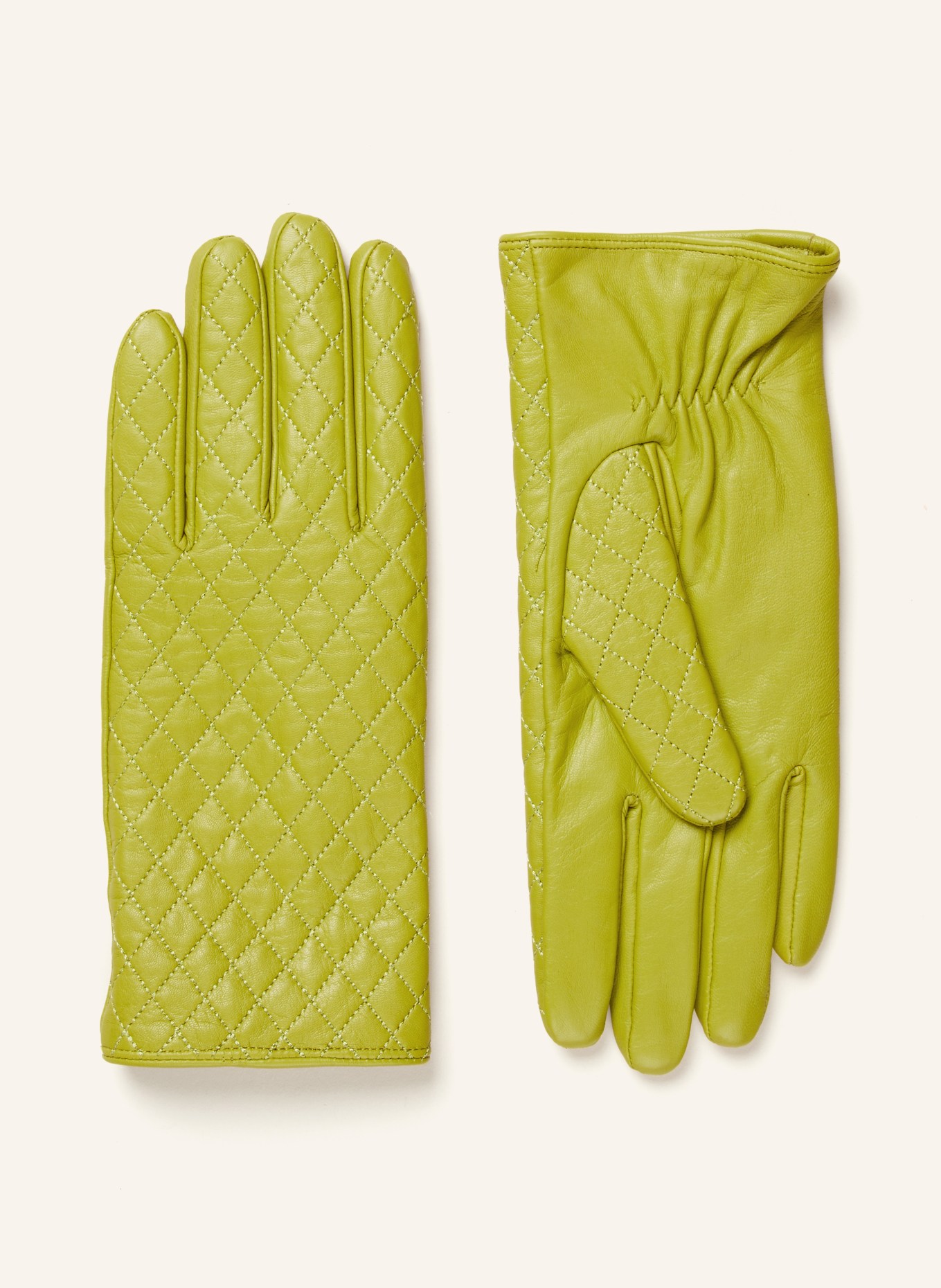 COS Leather gloves, Color: GREEN (Image 1)