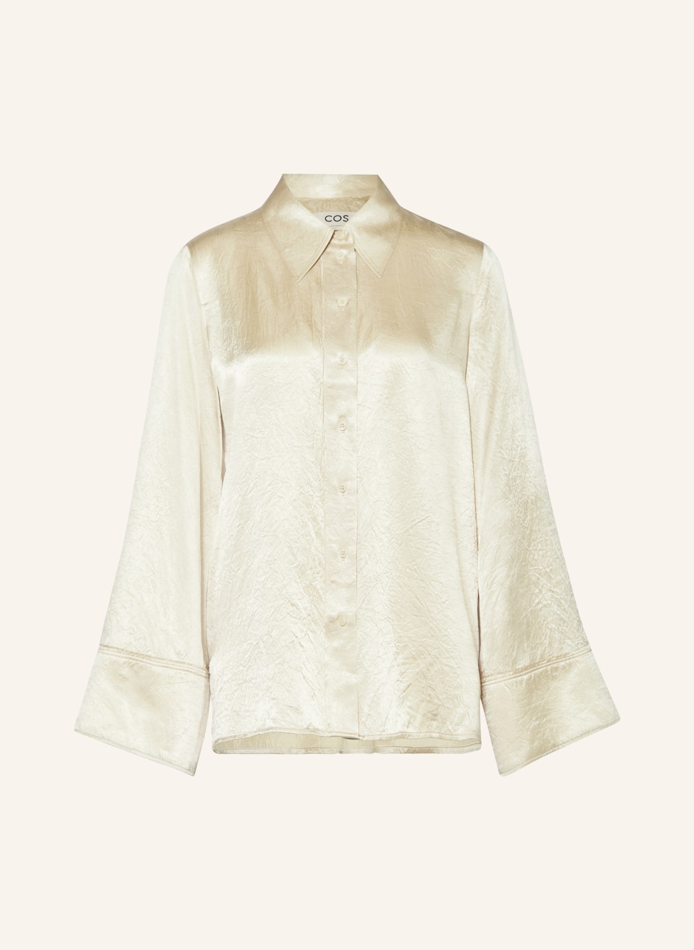 COS Shirt blouse MANDINA made of satin, Color: CREAM (Image 1)