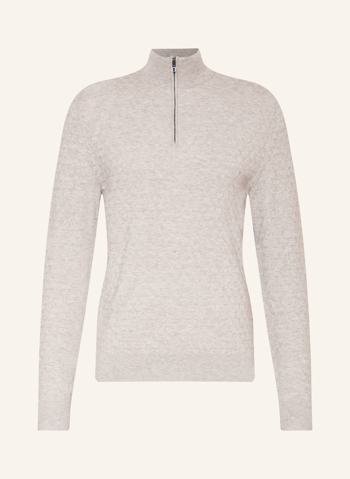 TED BAKER Half-zip sweater KURNLE, Color: LIGHT BROWN (Image 1)